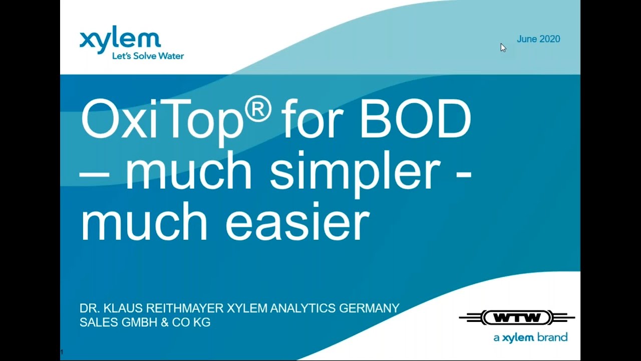 Webinar - Measuring Biochemical Oxygen Demand with WTW OxiTop (Part 1)