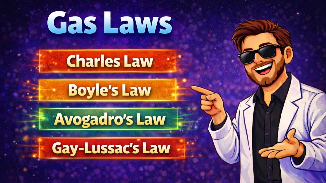 Gas Laws in One Shot | Boyle’s, Charles’, Avogadro's and Gay-Lussac's Law | Chemistry