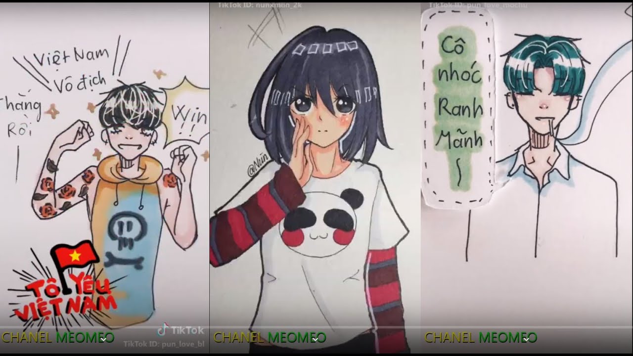TIK TOK PAINT ANIME CUTE - TIK TOK ANIME CUTE - TIK TOK DRAW ANIME