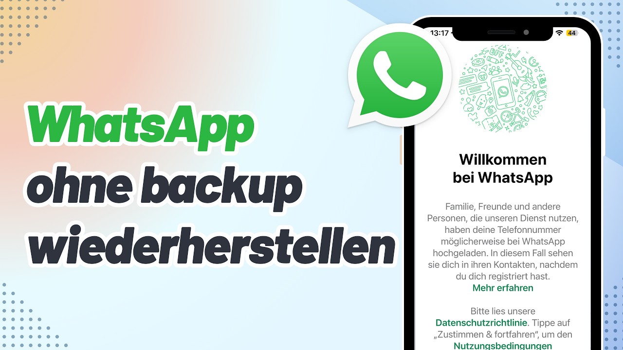 WhatsApp gel&ouml;schte chats wiederherstellen ohne Backup