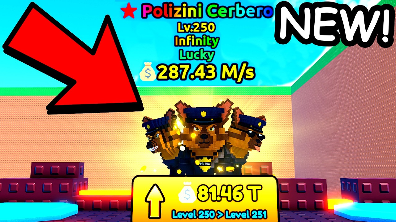 I Got NEW POLIZINI CERBERO INFINITY Brainrot in Escape Tsunami...