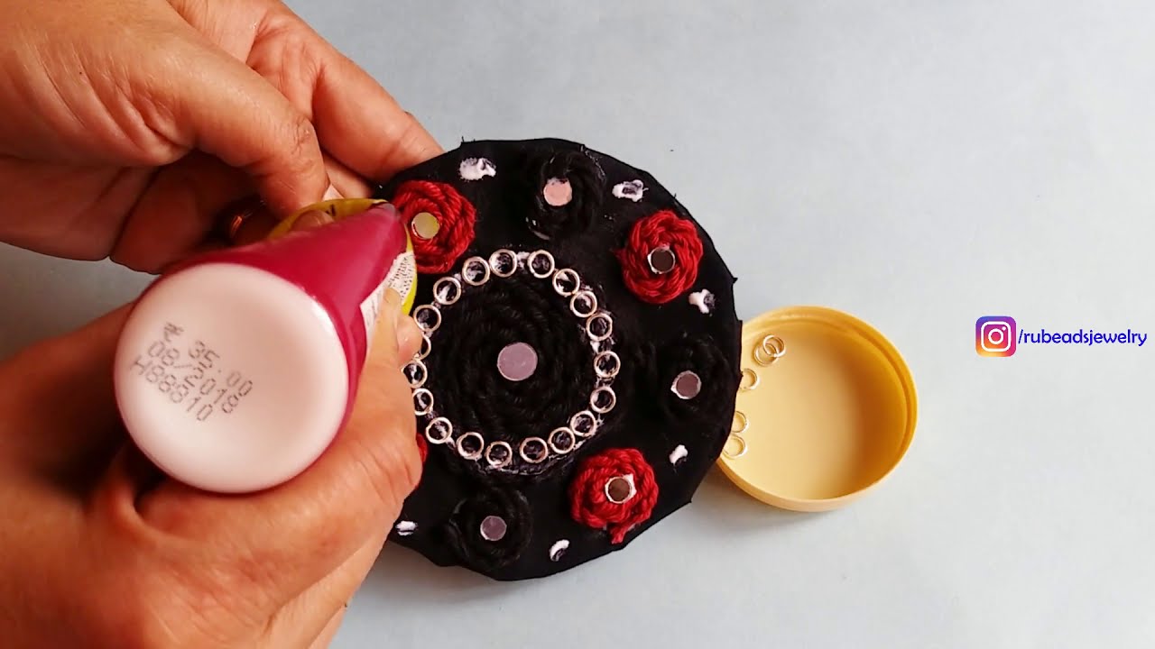 How to make Fabric Jewellery with Twisted Doris and Mirrors|DIY Handmade Jewellery | Rubeads Jewelry