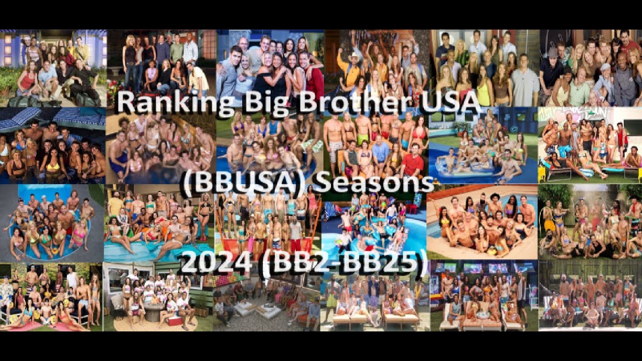 Ranking Big Brother USA (BBUSA) Seasons 2024 (BB2-BB25)