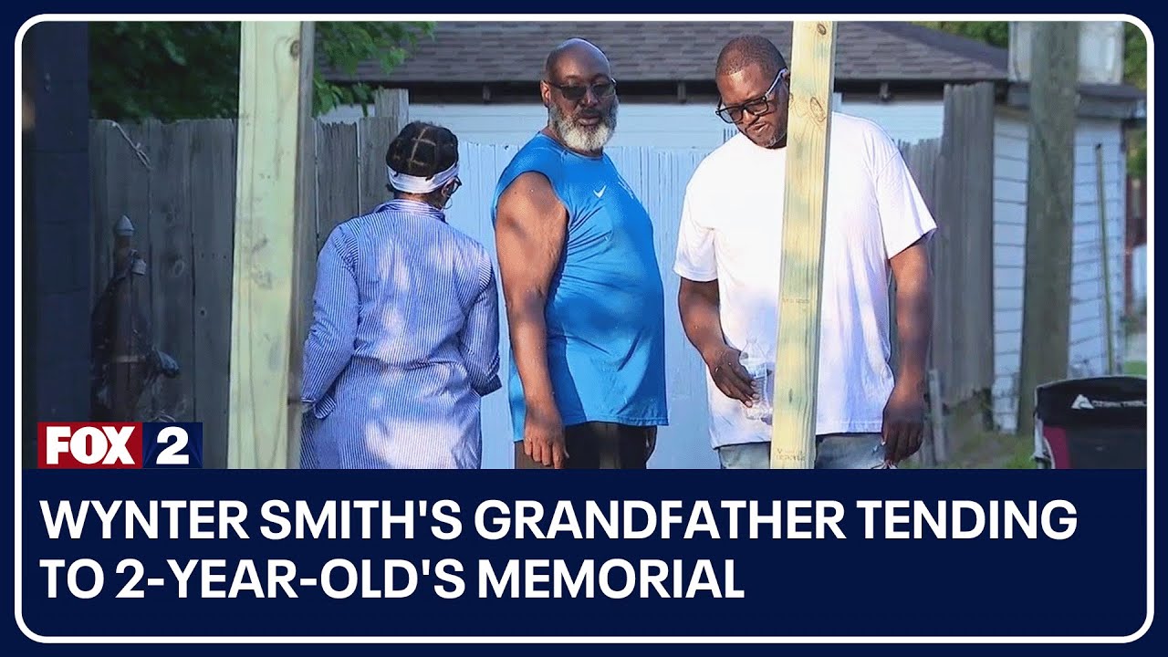 Wynter Smith's grandfather tending to 2-year-old's memorial