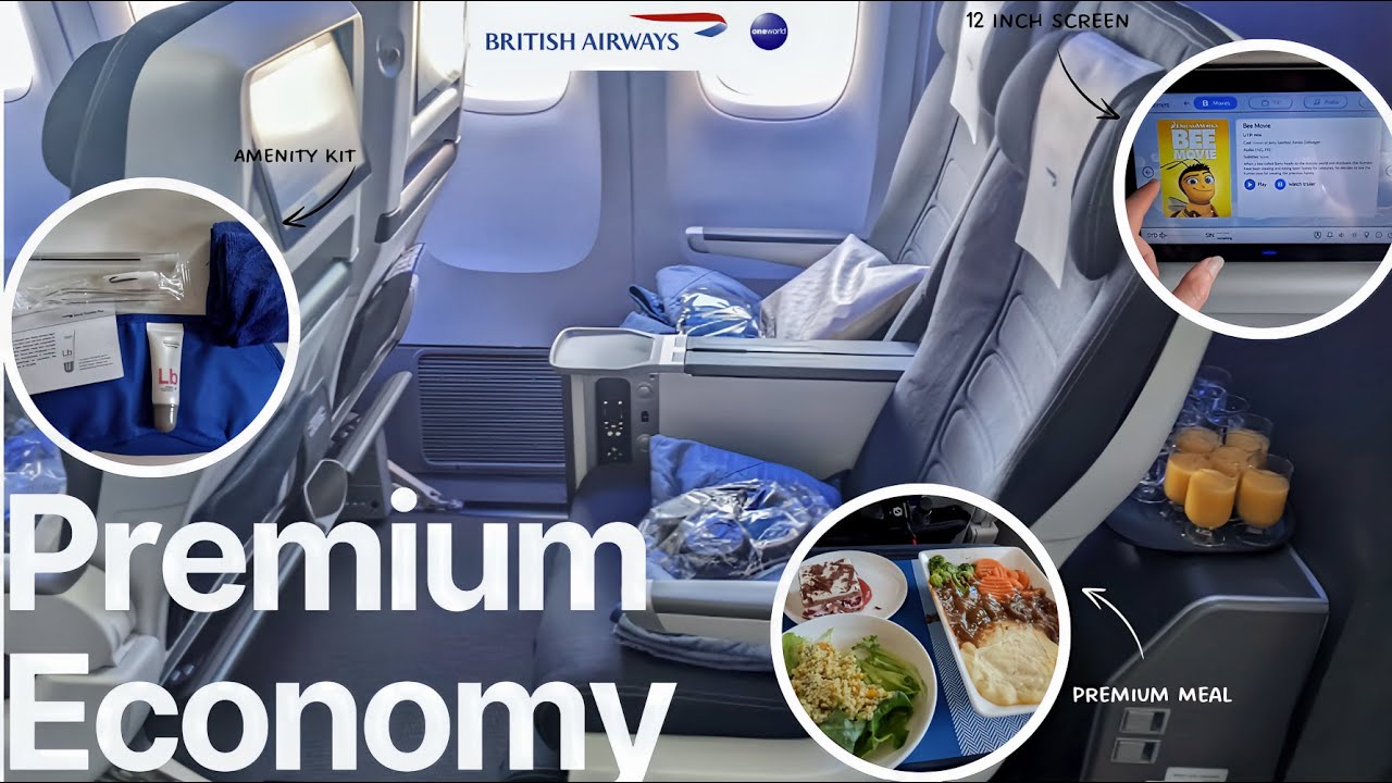 8 Hours in British Airways Premium Economy - Top travel tip on where to sit and if its worth it!