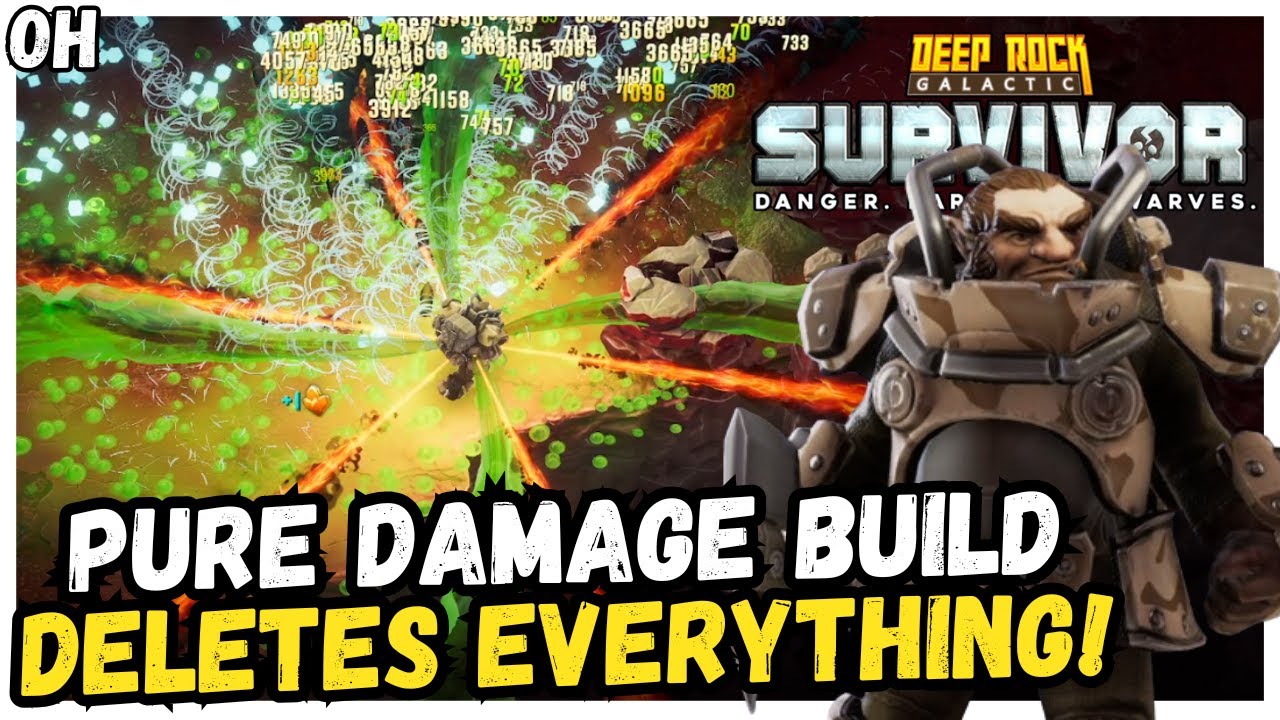This Damage Build DELETED Everything!! Deep Rock Galactic Survivor!