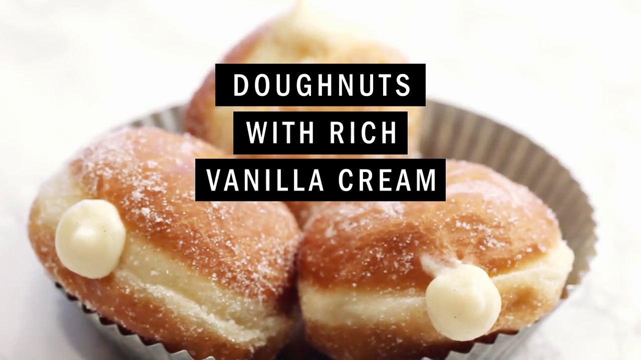 Doughnuts with rich vanilla cream