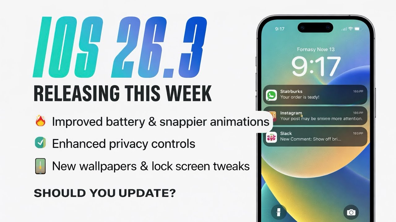 iOS 26.3 Is Releasing THIS WEEK! New Features, Battery Fixes & Hidden Changes!