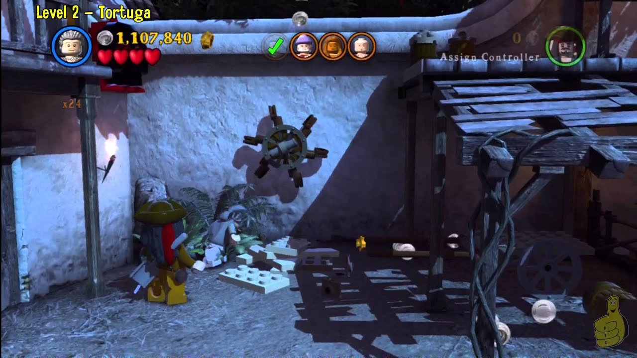 Lego Pirates of the Caribbean: Level 2 Tortuga - FREE PLAY (Minikits and Compass Items) - HTG