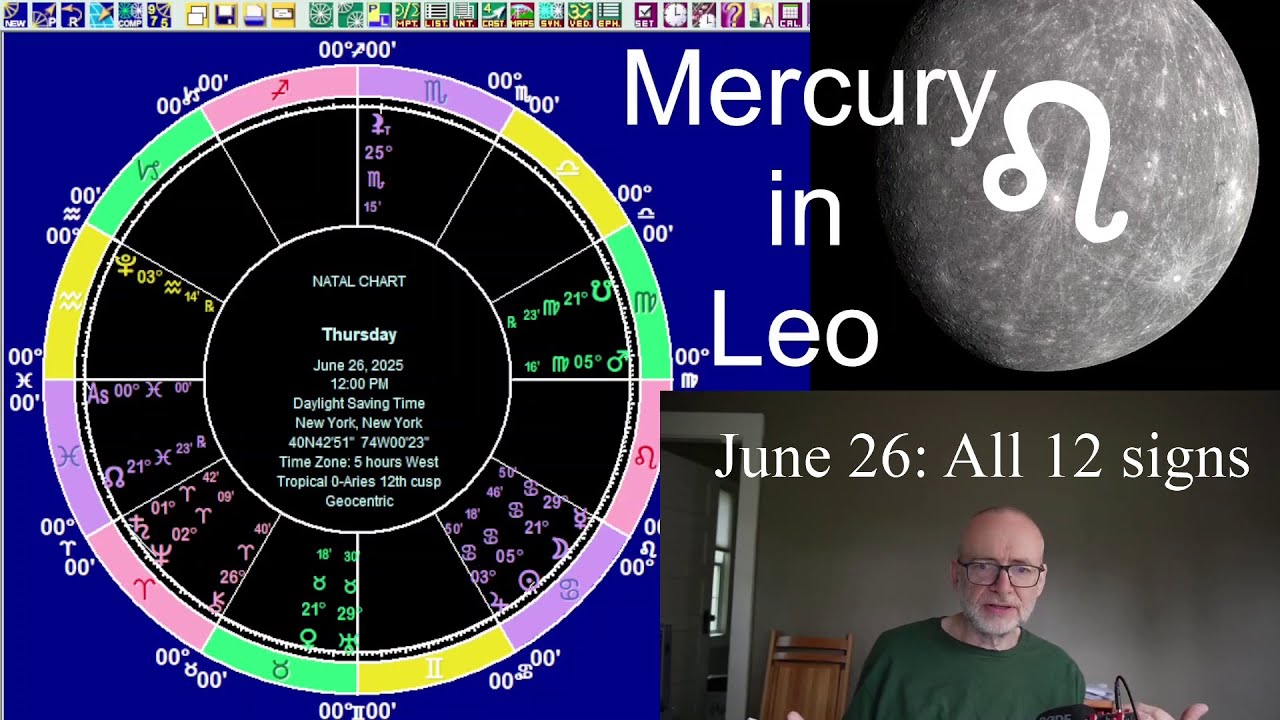 Astro for Thursday June 26 2025: ALL 12 SIGNS Mercury in Leo