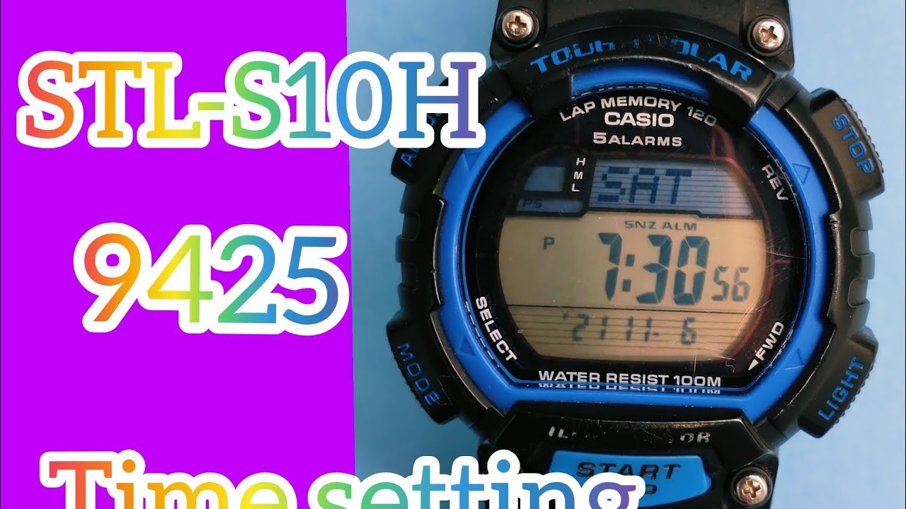 how to set time on casio tough solar STL-S10H #watchservicebd
