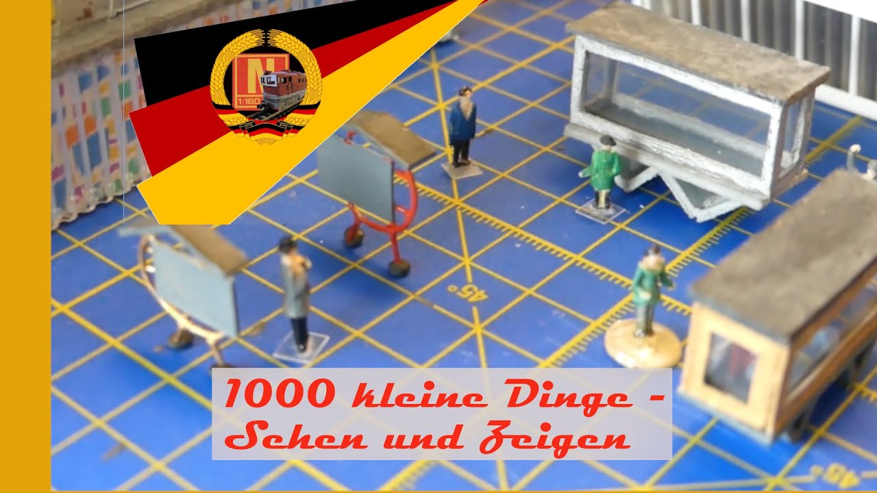 Zubehör basteln - Schautafel und Schaukasten DDR Stil - Spur N - Tutorial - Modelleisenbahn