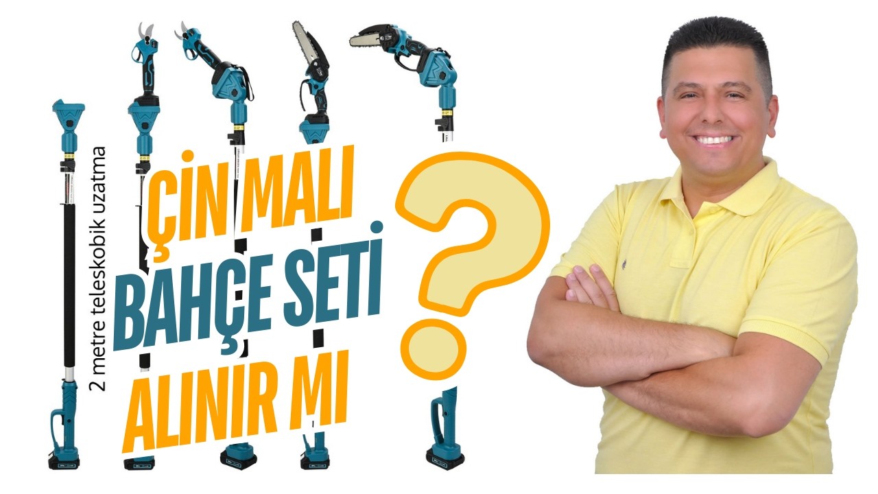 Teleskopik Bataryalı Bahçe Seti - Ekonomik Testere & Makas