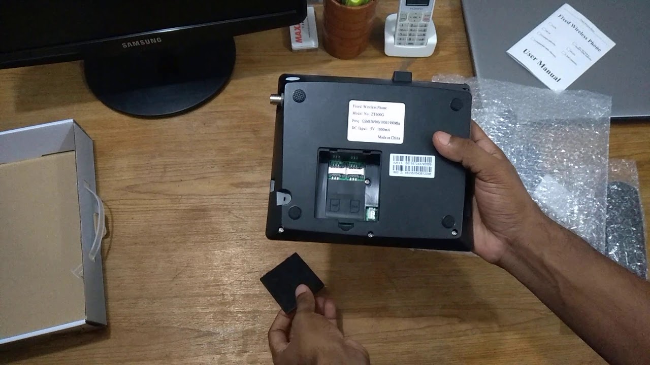 ZT600G Land Phone /Dual Sim Supported Telephone / Fixed Wireless Telephone- Black unboxing, review