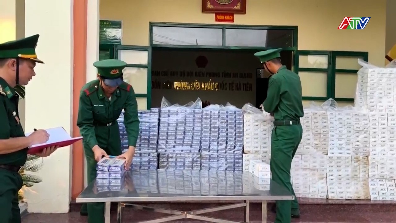 Biên phòng b.ắ.t giữ 7.500 bao thuốc lá l.ậ.u | Truyền hình An Giang 2