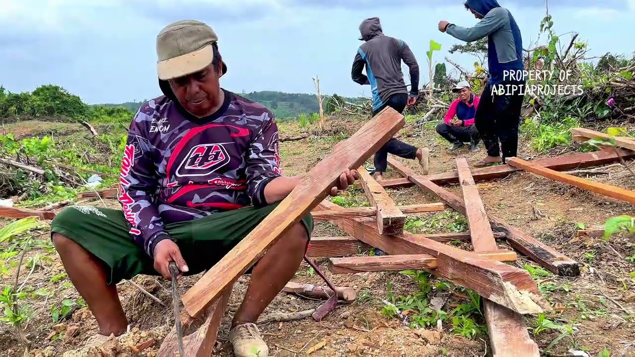 Proses Membangun Rumah Kebun Kayu 4x4 dari Awal | Building a 4x4 Wooden Garden Cabin