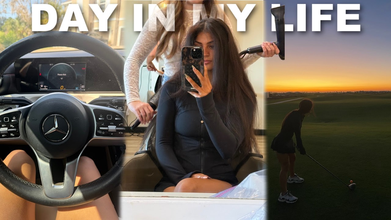 productive day in my life || glowing up ,golfing