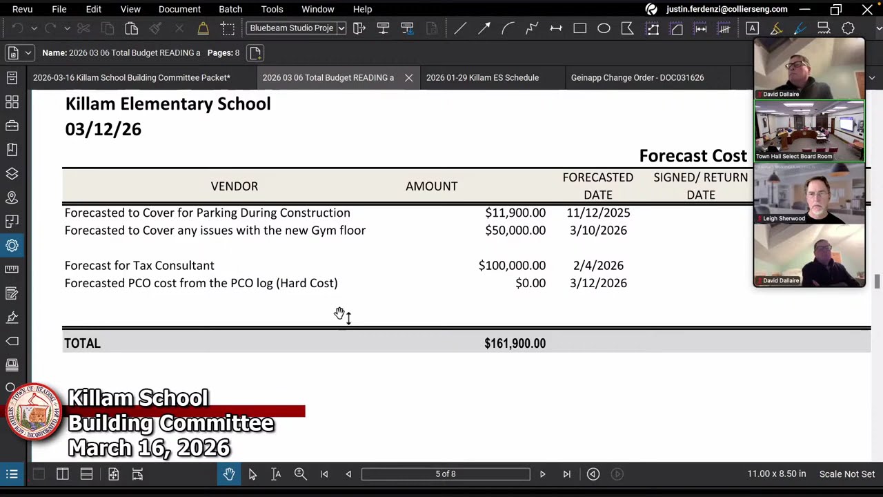 Killam School Building Committee 3-16-2026