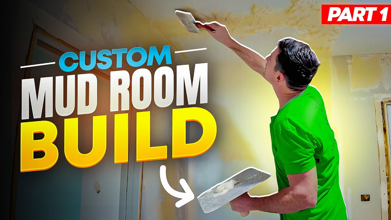 Custom Mud Room Build – Floor Prep, Drywall & Tile Layout (Part 1)