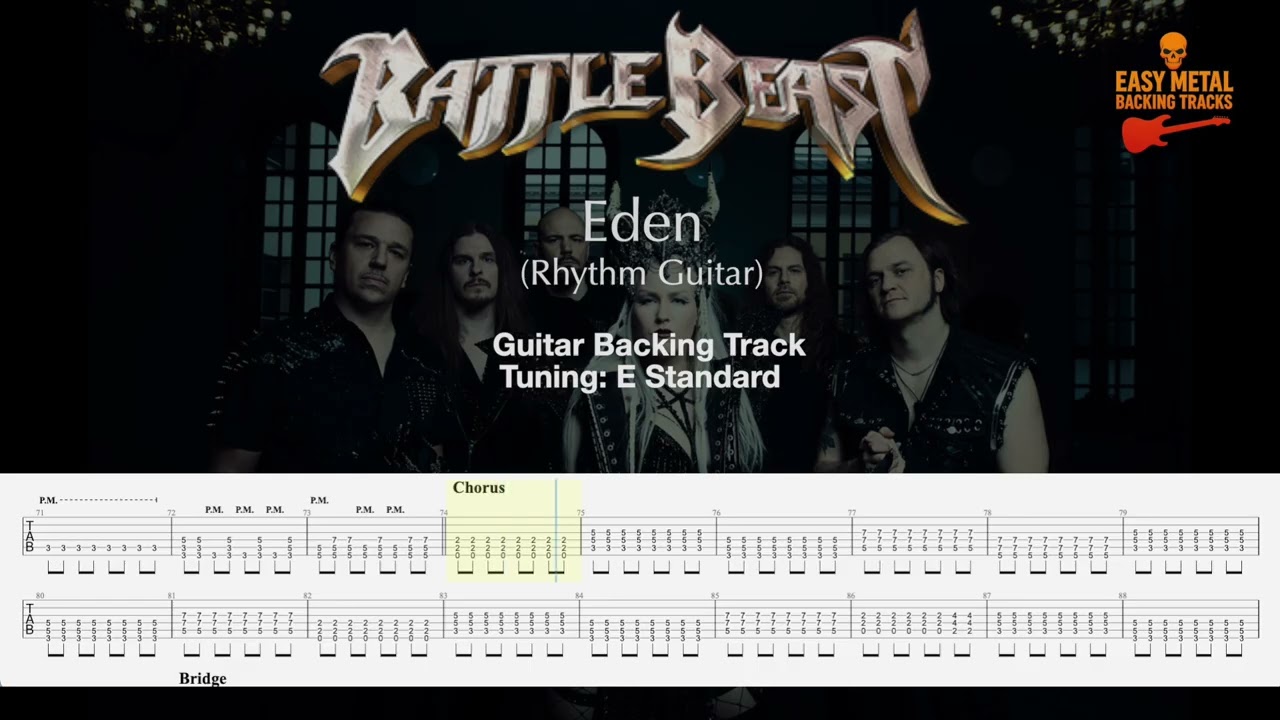 Battle Beast - Eden - Backing Track for Guitar w/Vocals and Tabs