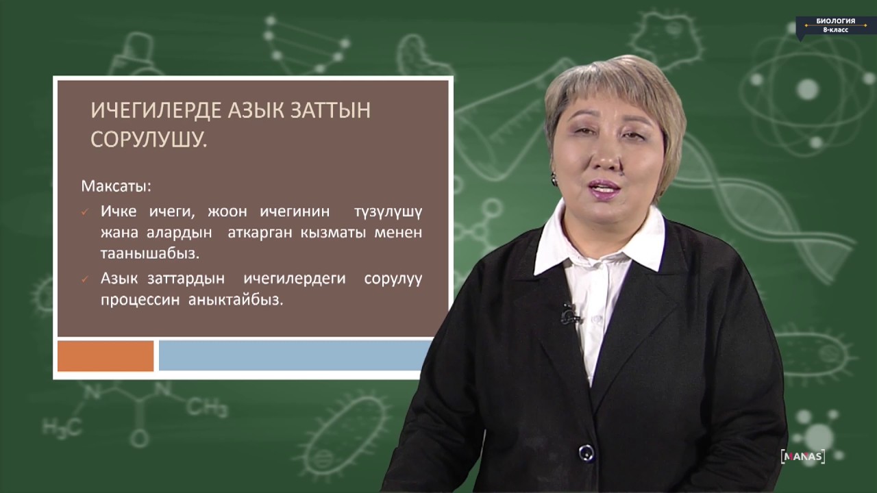 Биология - 8 класс - Ичегилерде азык заттын сорулушу