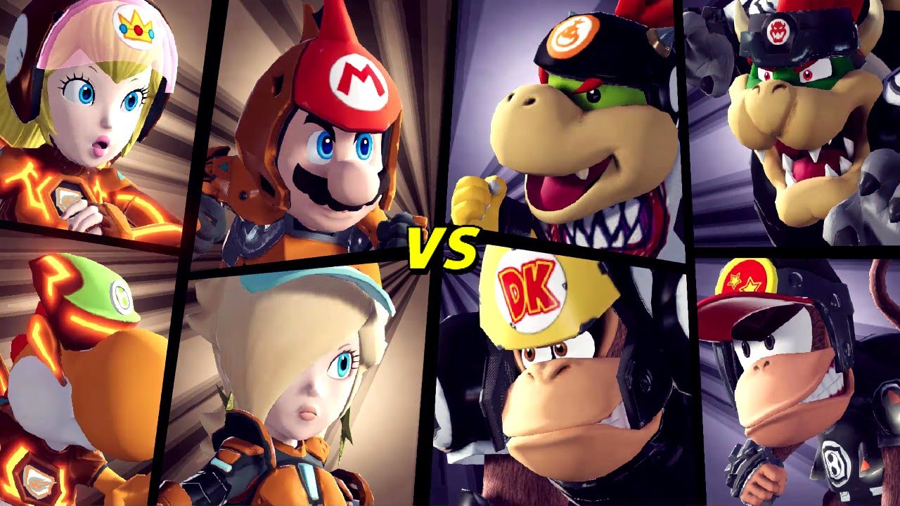 Mario Strikers: Battle League - Team Mario vs. Team Bowser Jr. (Hard CPU)