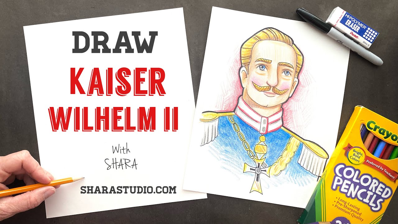 How to draw Kaiser Wilhelm ll