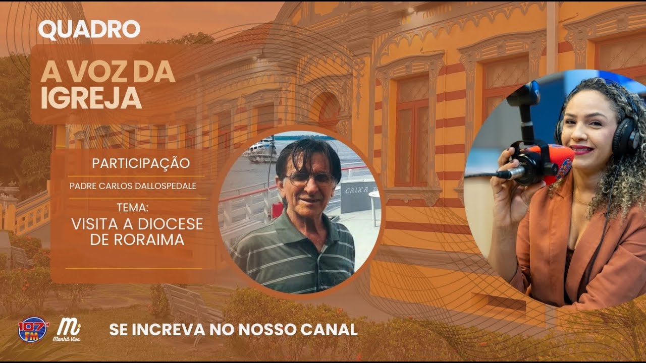 A voz da  Igreja quadro participação Padre Carlos Dallospedale Visita a diocese  de roraima