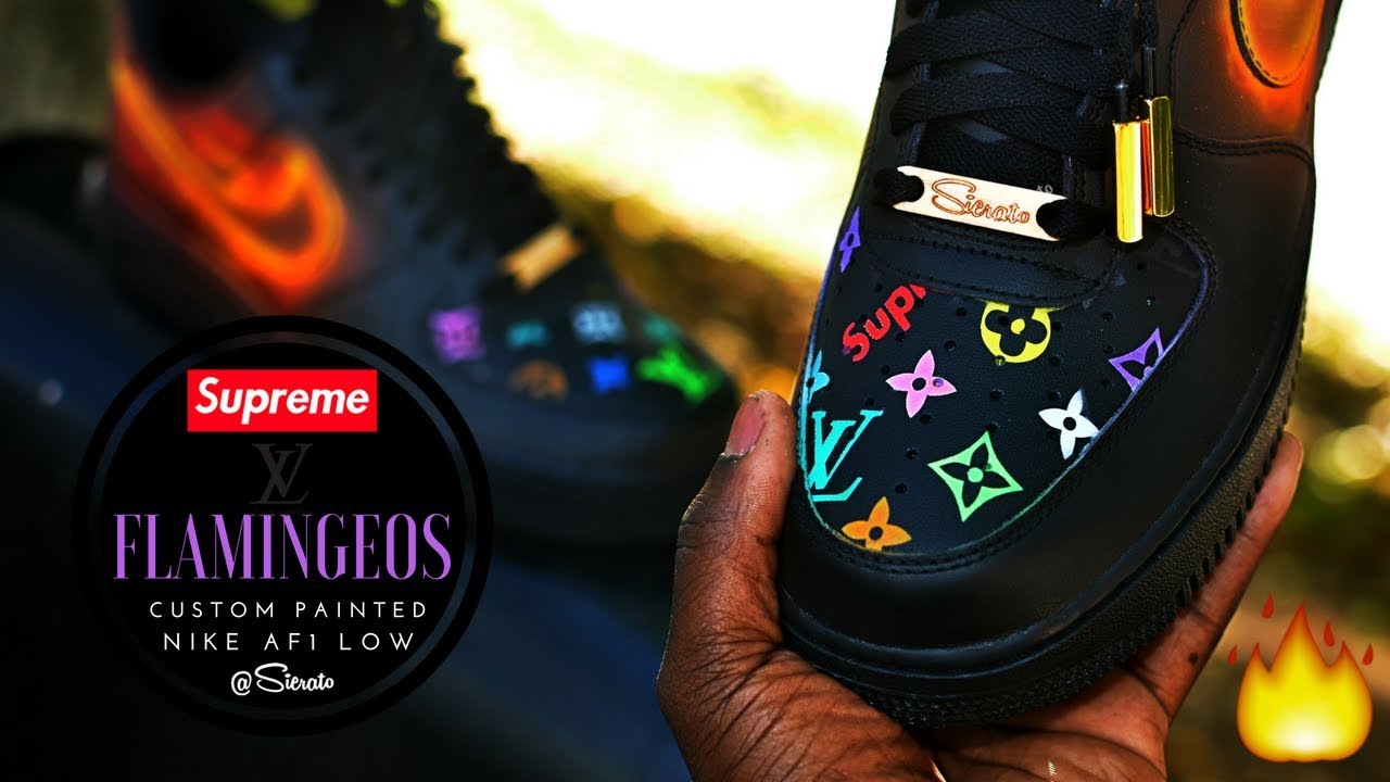 Sierato's Supreme LV Fire Air Force Ones for Flamingeo! 🔥👟 (FULL CUSTOM)