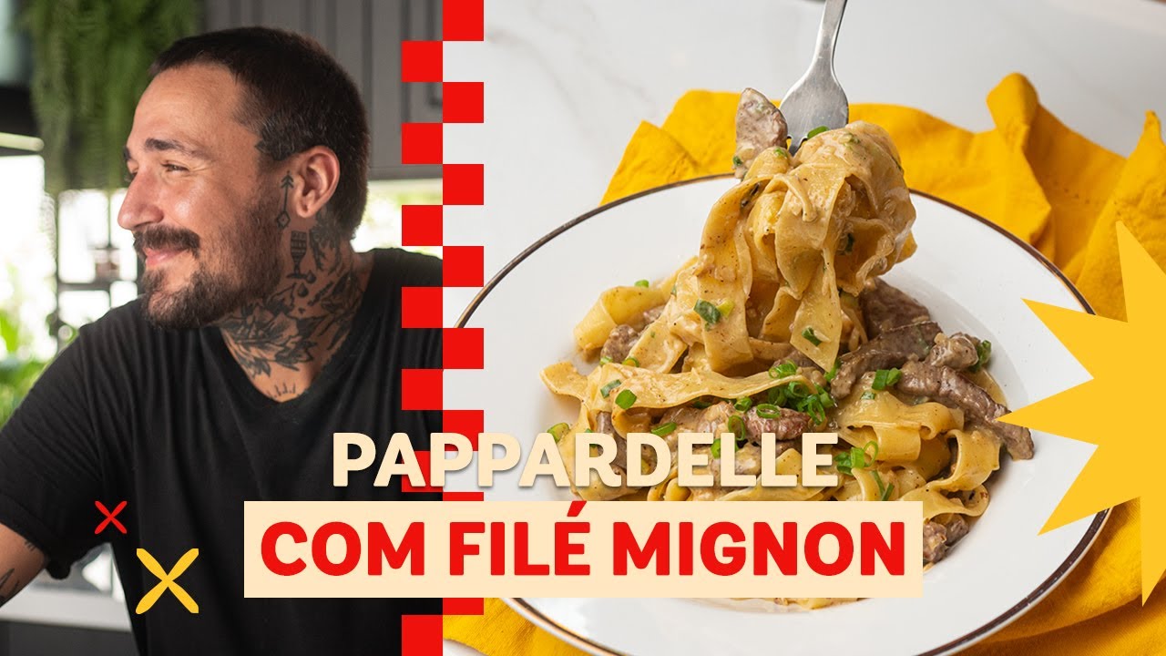 Macarrão fácil e rápido com filé mignon | Léo Abreu