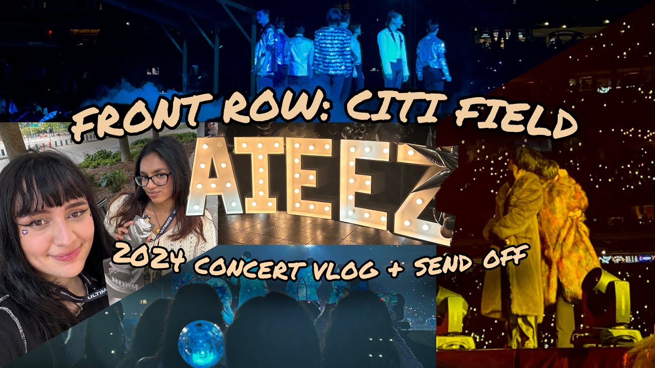 ATEEZ at Citi Field, NY: FRONT ROW & Ultimate VIP (2024 concert vlog + send off)