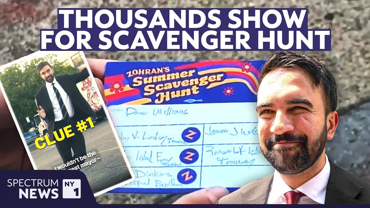 Zohran Mamdani's scavenger hunt draws crowds in Queens