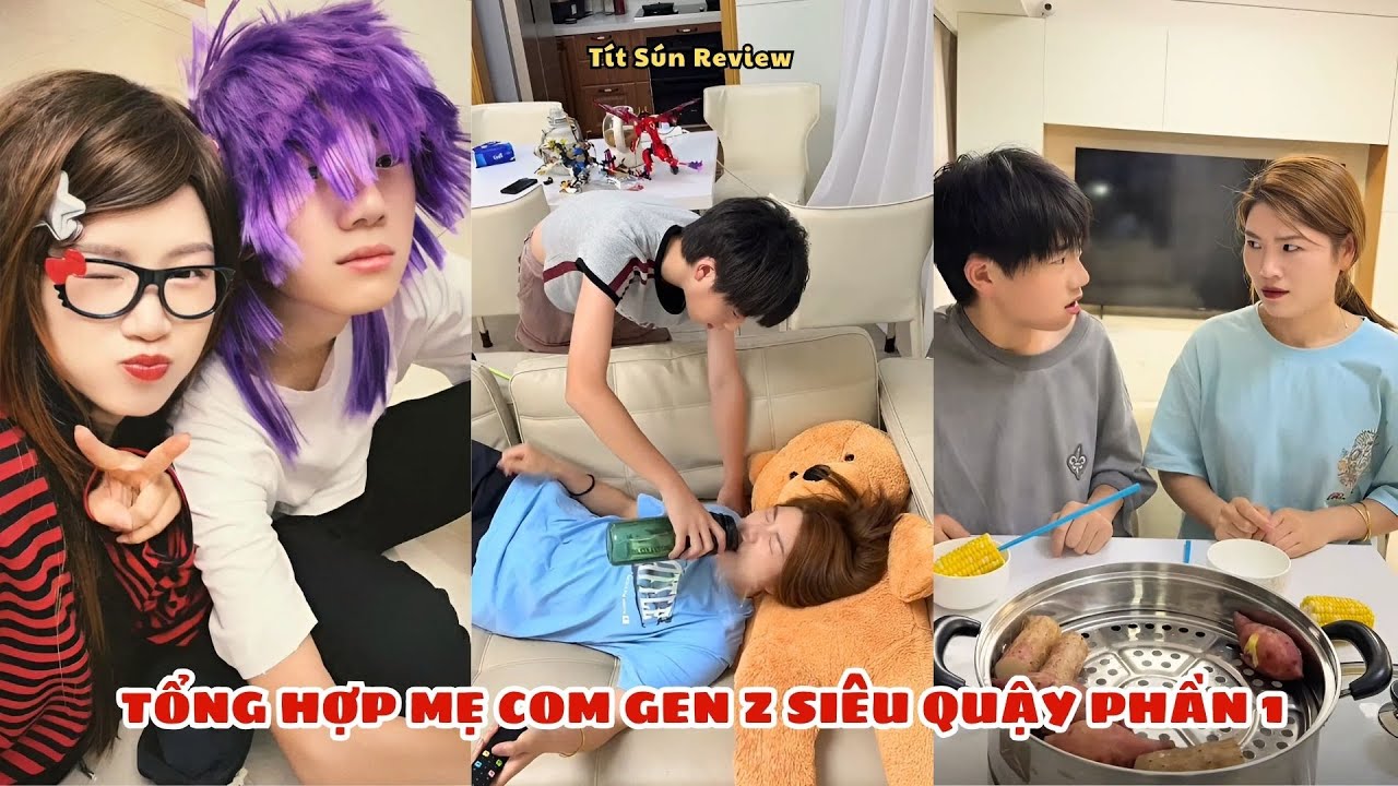 Tổng Hợp Mẹ Con Gen Z Si&ecirc;u Quậy Phần 1 | Mẹ con Gen Z chơi b&oacute;ng rổ kiểu | T&iacute;t S&uacute;n Review.
