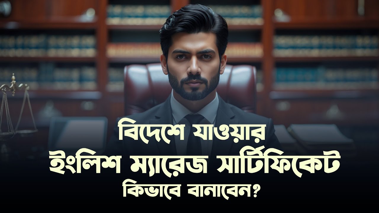 বিদেশ যাওয়ার জন্য ইংলিশ ম্যারেজ সার্টিফিকেট কিভাবে করবেন? English Marriage Certificate-Notary Public