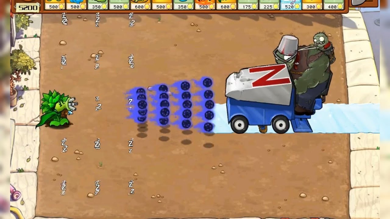 What plants can destroy the ice car Gargantuar?—Plants Vs Zombies Hybrid