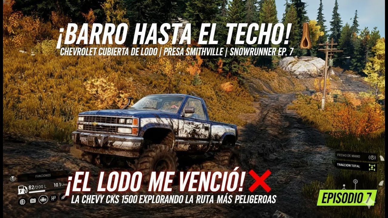 SNOWRUNNER Ep. 7 | DESCUBRIENDO LA PRESA DE SMITHVILLE 🌊Chevrolet CK1500 🪨 Misión 'Más Rocas'