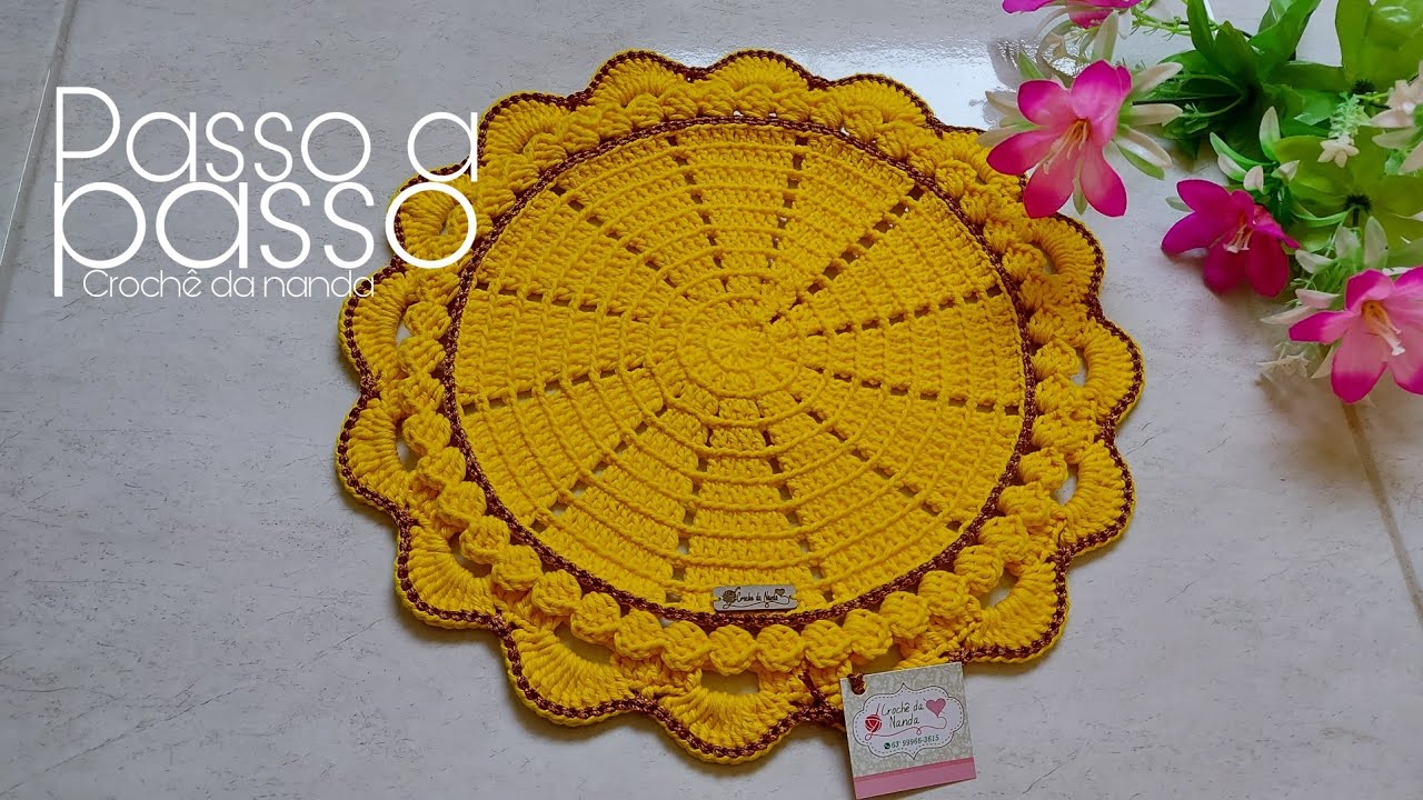 Sousplat  em crochê modelo Rafaela .