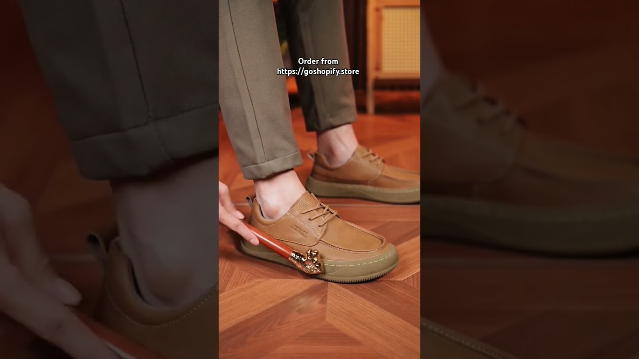 British Retro Brown Big Toe Casual Leather Shoes 1 #shoes #mensshoes #shorts #fypyoutube