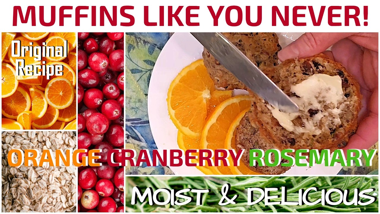 Healthy Oatmeal Muffins with Orange Dates,n Cranberries