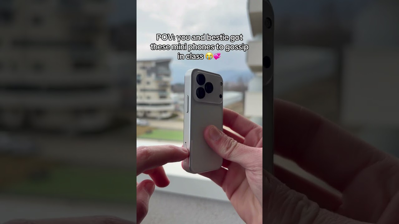 POV: you and bestie got these mini phones to gossip in class 😭💞 #bestie #miniphone #phone