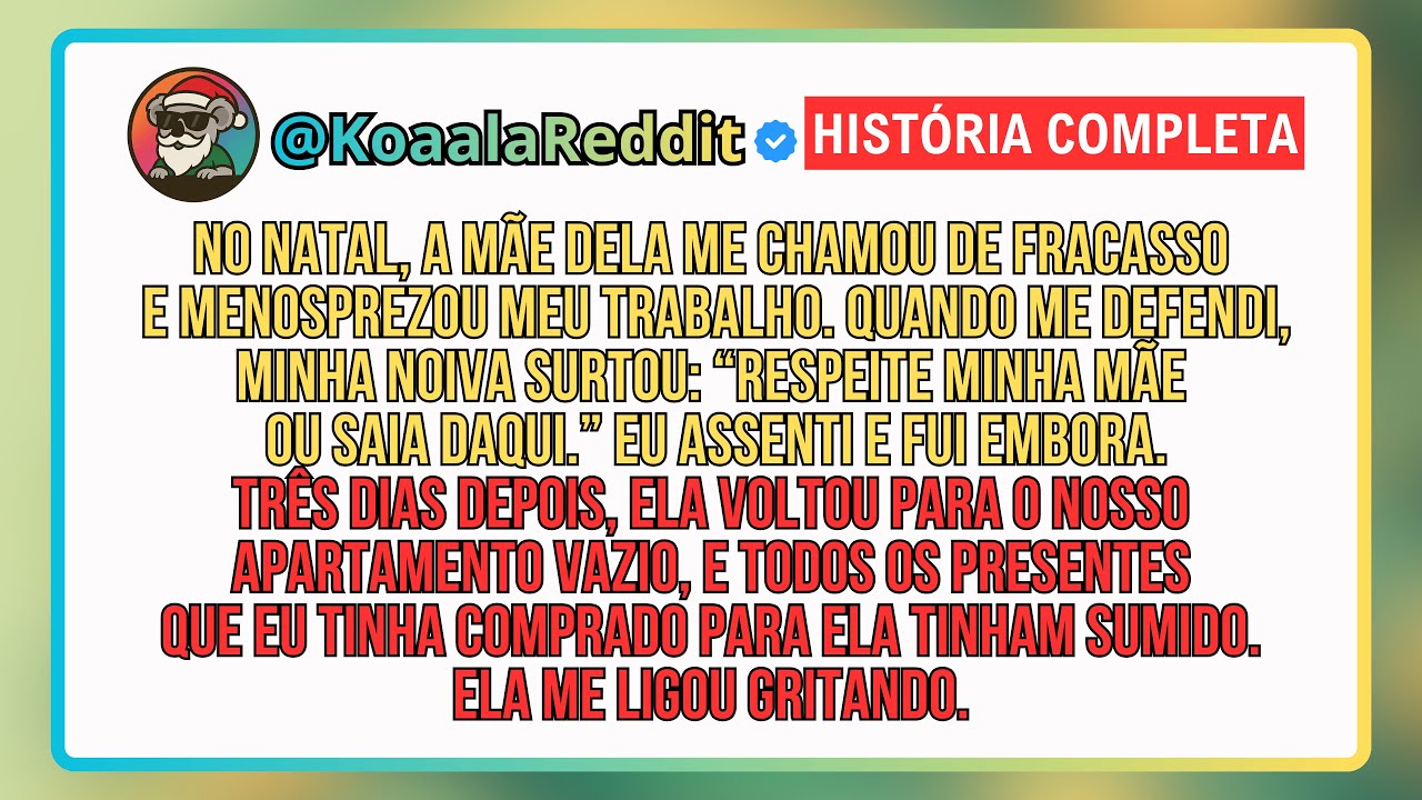 No Natal, A Mãe Dela Me Chamou De Um Fracasso E Menosprezou Meu Trabalho. Quando Me Defendi, Minha..
