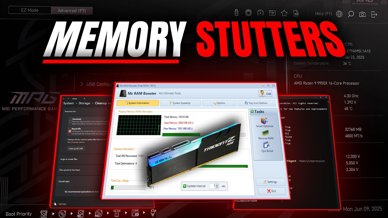 Устранение скачков времени кадра и зависаний в играх &ndash; оптимизация оперативной памяти для повышен...