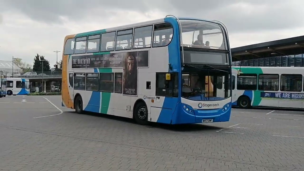 Buses seen at Lincoln Bus Interchange on 14 April 2022