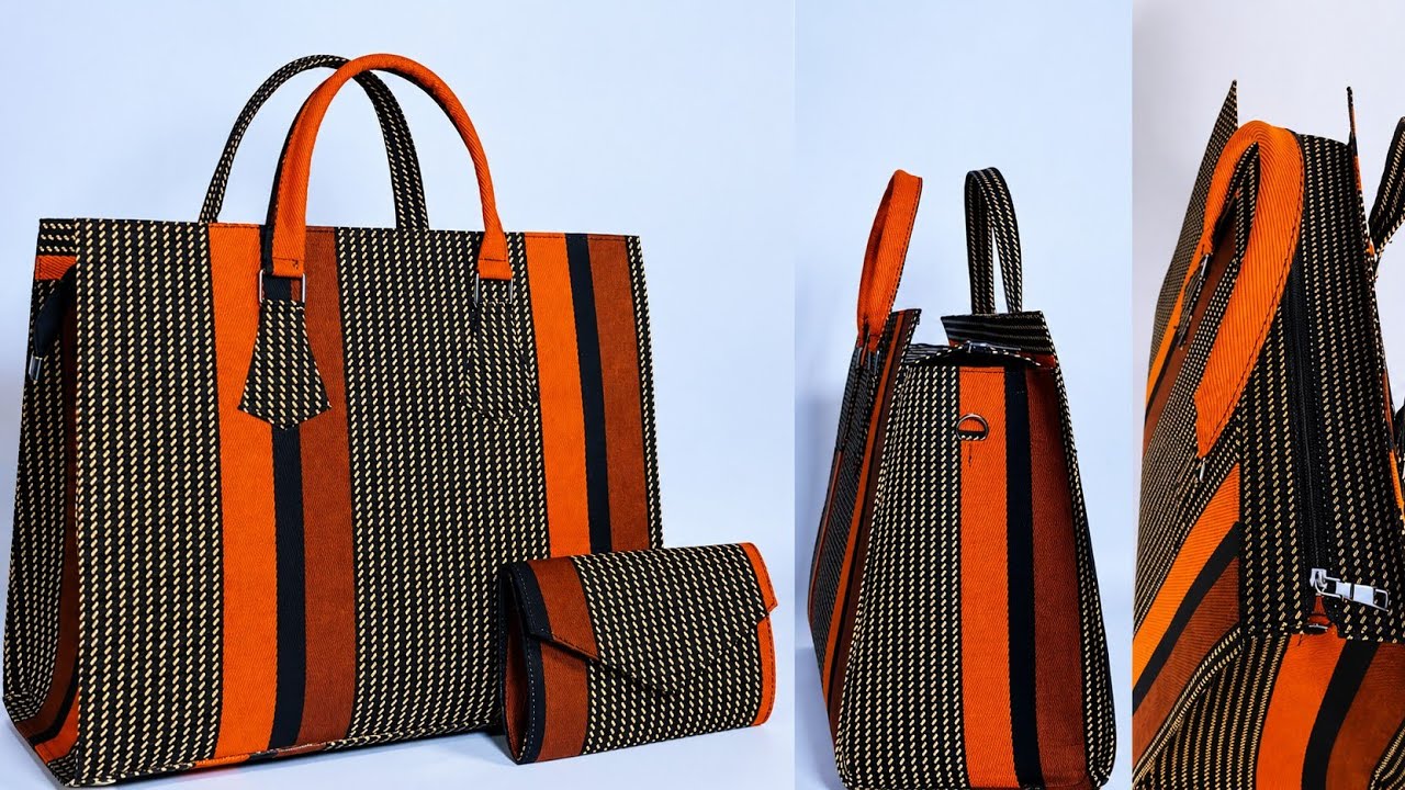 HOW TO CUT AND SEW A LUXURY ASO OKE BAG | ANKARA TOTE BAG | STEP-BY-STEP TUTORIAL