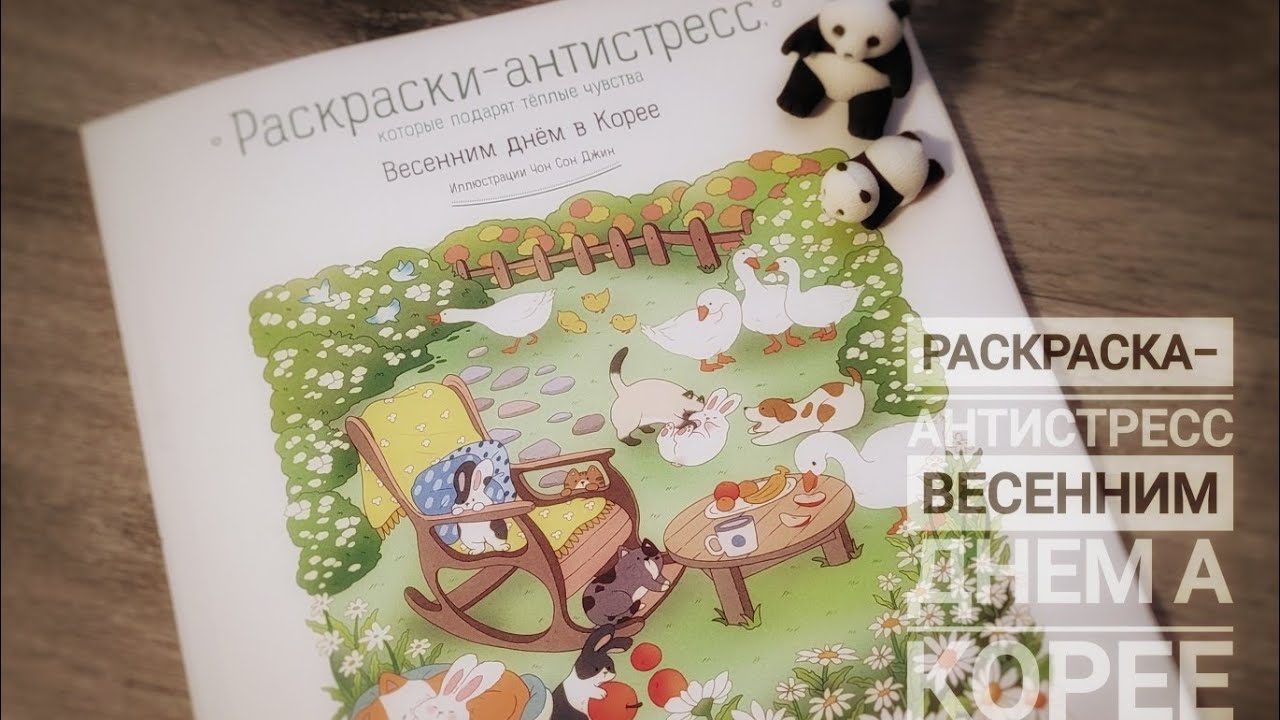 Обзор на Корейскую раскраску Весенним днем в Корее