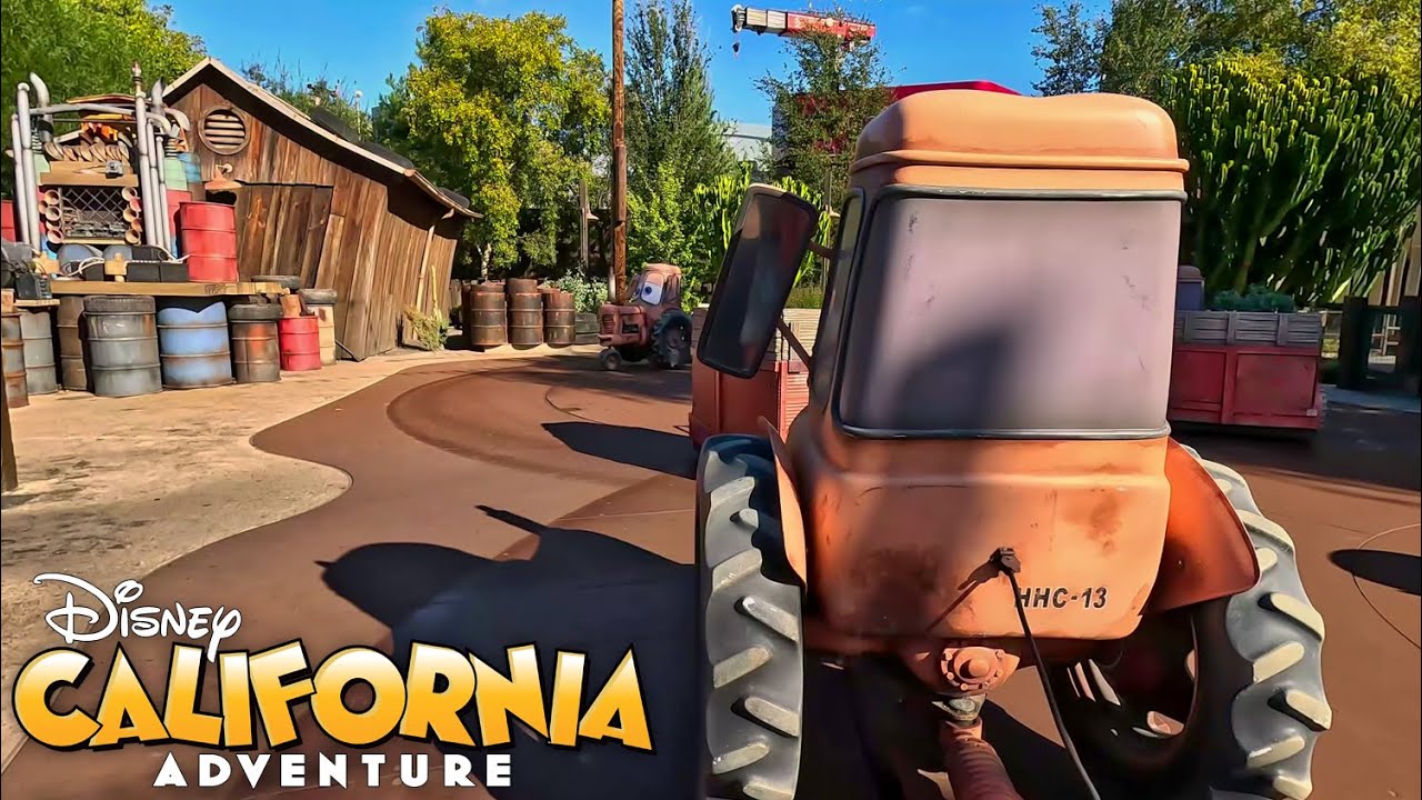 Mater's Junkyard Jamboree - On Ride POV - Disney California Adventure