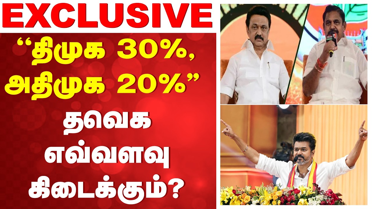 ''திமுக 30%, அதிமுக 20%..'' தவெக எவ்வளவு கிடைக்கும்?
