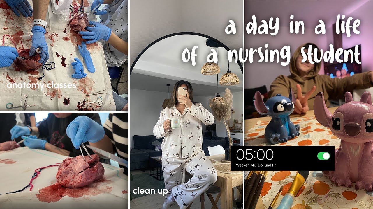 a day in my life as nursing student in Germany 🏥👩🏽&zwj;⚕️anatomy class, cleaning, date night