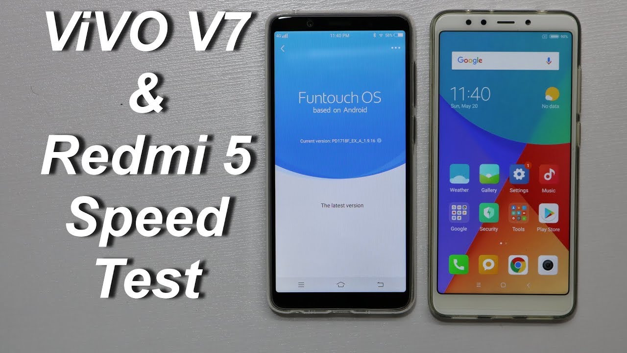 Speed Test ViVO V7 & REDMI 5