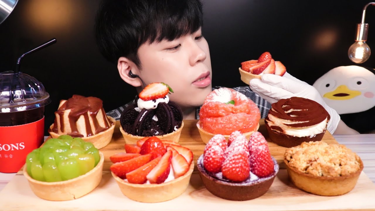 ASMR 과일타르트 먹방 리얼사운드 FRUIT TART MUKBANG DESSERT REAL SOUND